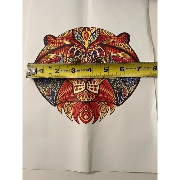 Wooden Jigsaw Colorful Lion A3 Puzzle Laser Cut Vivid Colors Small Size 6x7 in - Picture 7 of 8